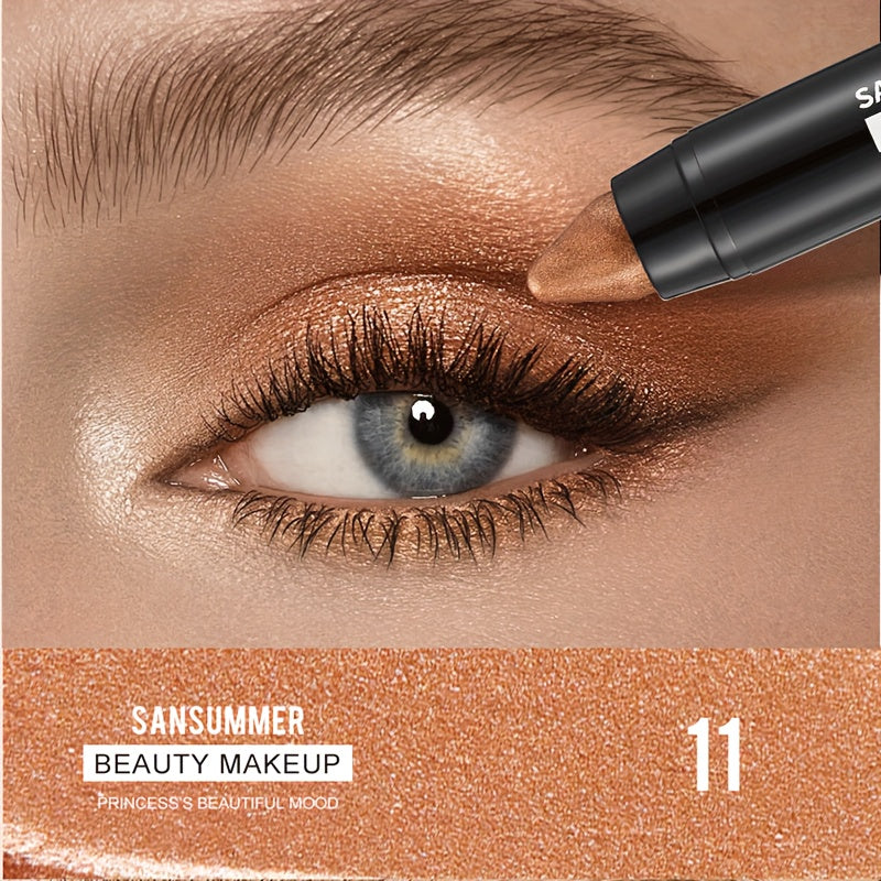 7-color waterproof eye shadow stick, pearlescent matte treatment, to create a natural and lasting eye makeup lasting flash eye shadow stick, easy to create daily makeup.Ladies' Gift.