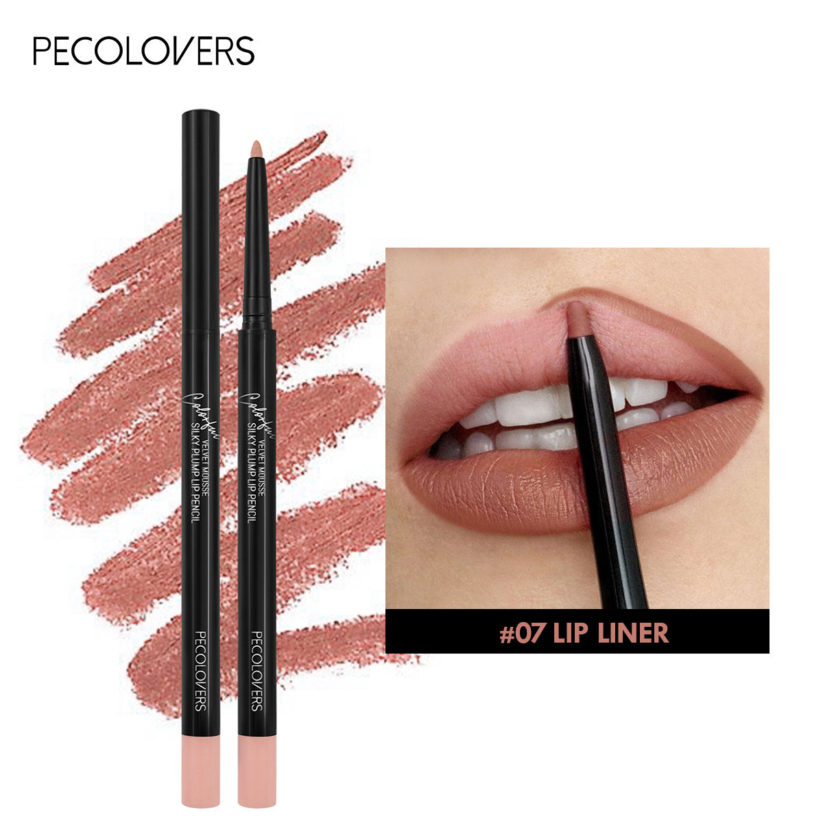 Waterproof Matte Lipliner Pencil Red Contour Tint Lipstick Long Lasting Non-stick Cup Moisturising Lips Makeup Cosmetic 12 Colors Valentine's Day Gifts