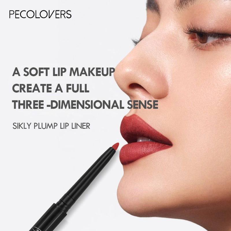 Waterproof Matte Lipliner Pencil Red Contour Tint Lipstick Long Lasting Non-stick Cup Moisturising Lips Makeup Cosmetic 12 Colors Valentine's Day Gifts