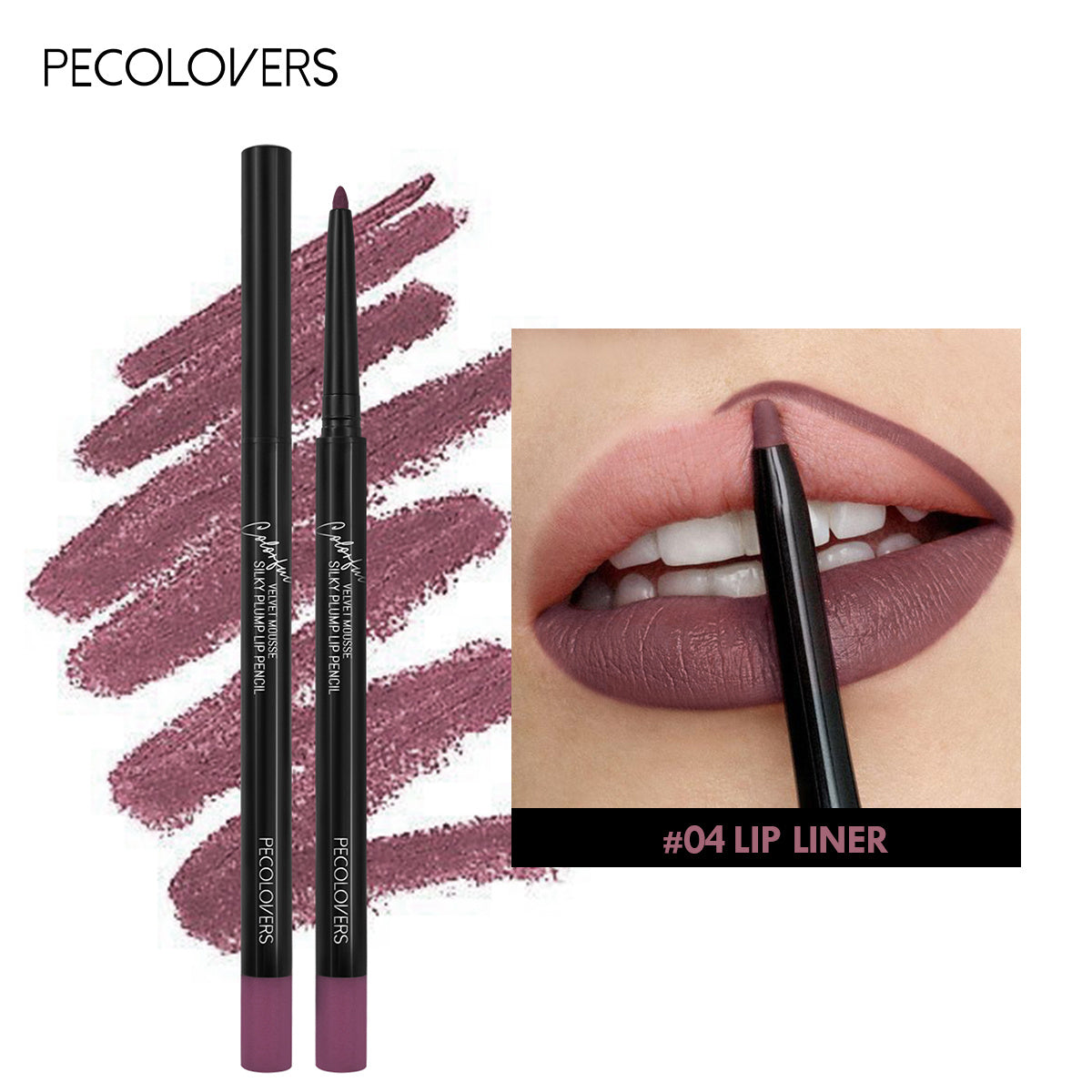 Waterproof Matte Lipliner Pencil Red Contour Tint Lipstick Long Lasting Non-stick Cup Moisturising Lips Makeup Cosmetic 12 Colors Valentine's Day Gifts