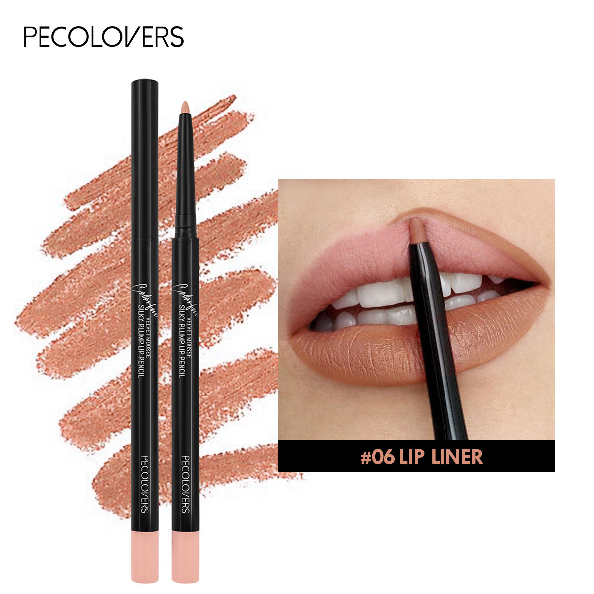 Waterproof Matte Lipliner Pencil Red Contour Tint Lipstick Long Lasting Non-stick Cup Moisturising Lips Makeup Cosmetic 12 Colors Valentine's Day Gifts