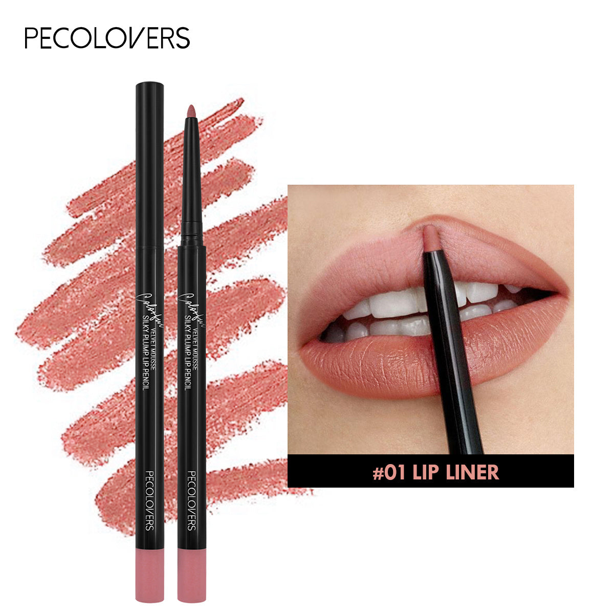 Waterproof Matte Lipliner Pencil Red Contour Tint Lipstick Long Lasting Non-stick Cup Moisturising Lips Makeup Cosmetic 12 Colors Valentine's Day Gifts