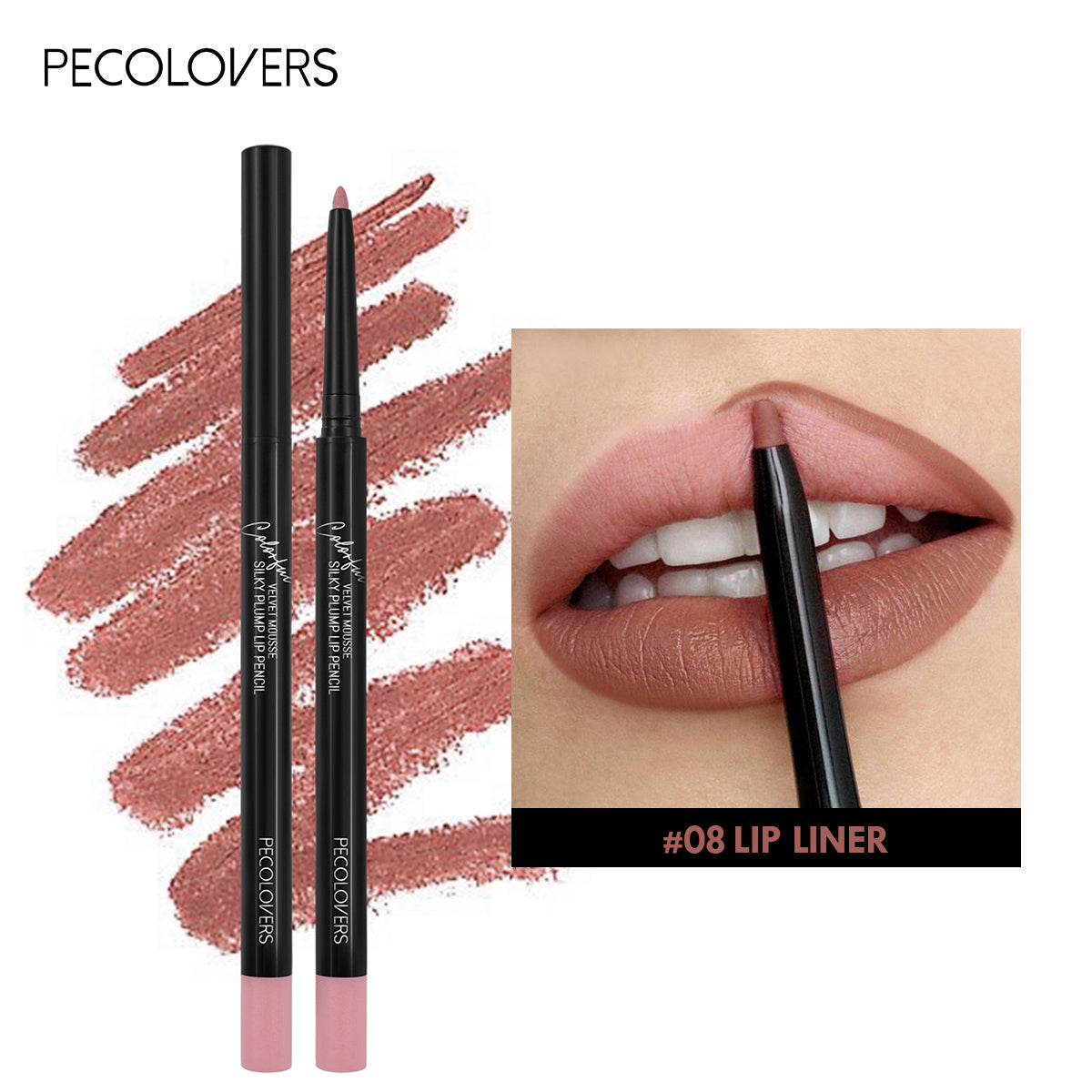 Waterproof Matte Lipliner Pencil Red Contour Tint Lipstick Long Lasting Non-stick Cup Moisturising Lips Makeup Cosmetic 12 Colors Valentine's Day Gifts