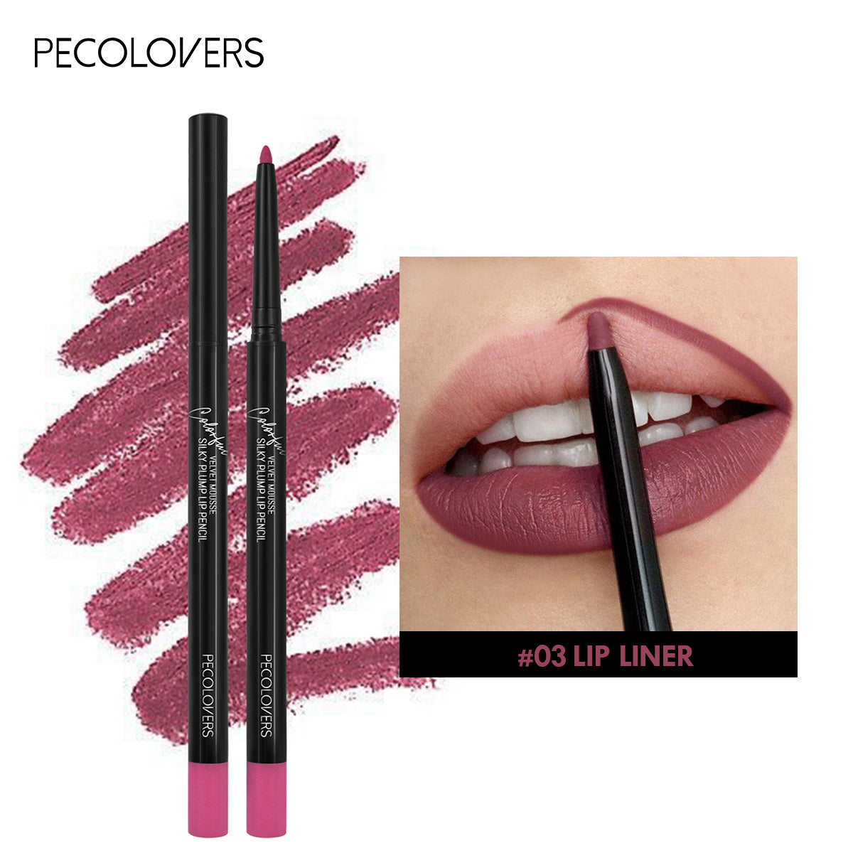 Waterproof Matte Lipliner Pencil Red Contour Tint Lipstick Long Lasting Non-stick Cup Moisturising Lips Makeup Cosmetic 12 Colors Valentine's Day Gifts