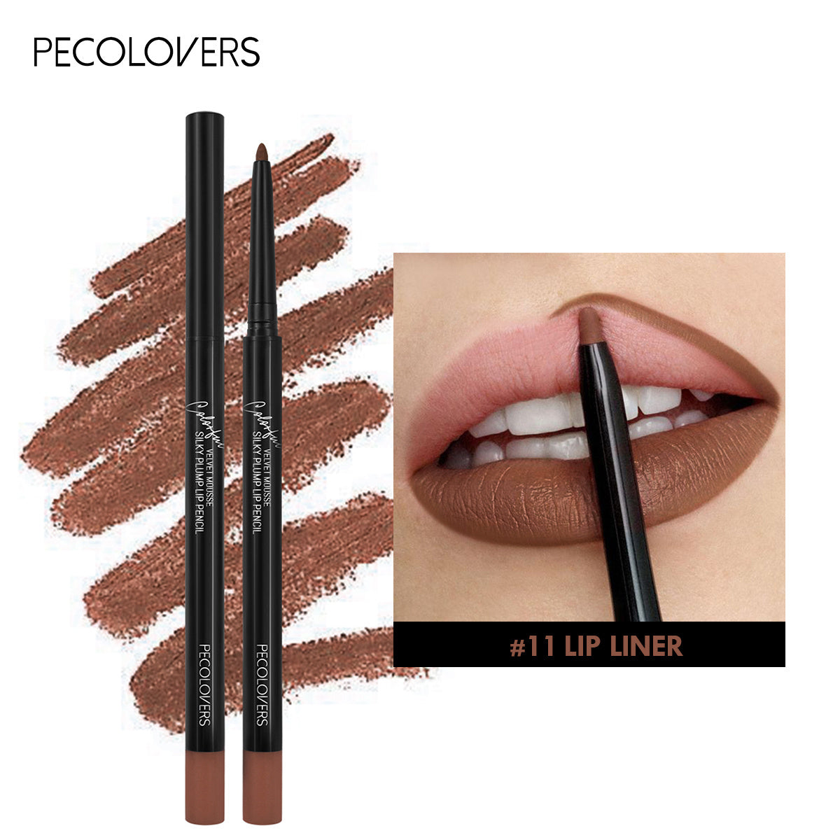 Waterproof Matte Lipliner Pencil Red Contour Tint Lipstick Long Lasting Non-stick Cup Moisturising Lips Makeup Cosmetic 12 Colors Valentine's Day Gifts