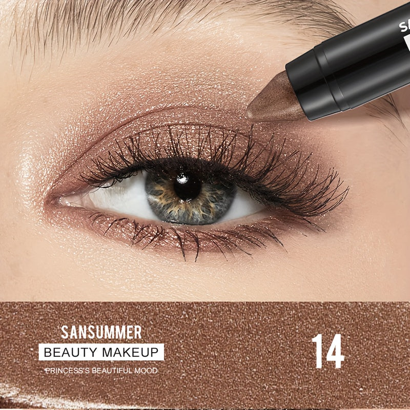 7-color waterproof eye shadow stick, pearlescent matte treatment, to create a natural and lasting eye makeup lasting flash eye shadow stick, easy to create daily makeup.Ladies' Gift.