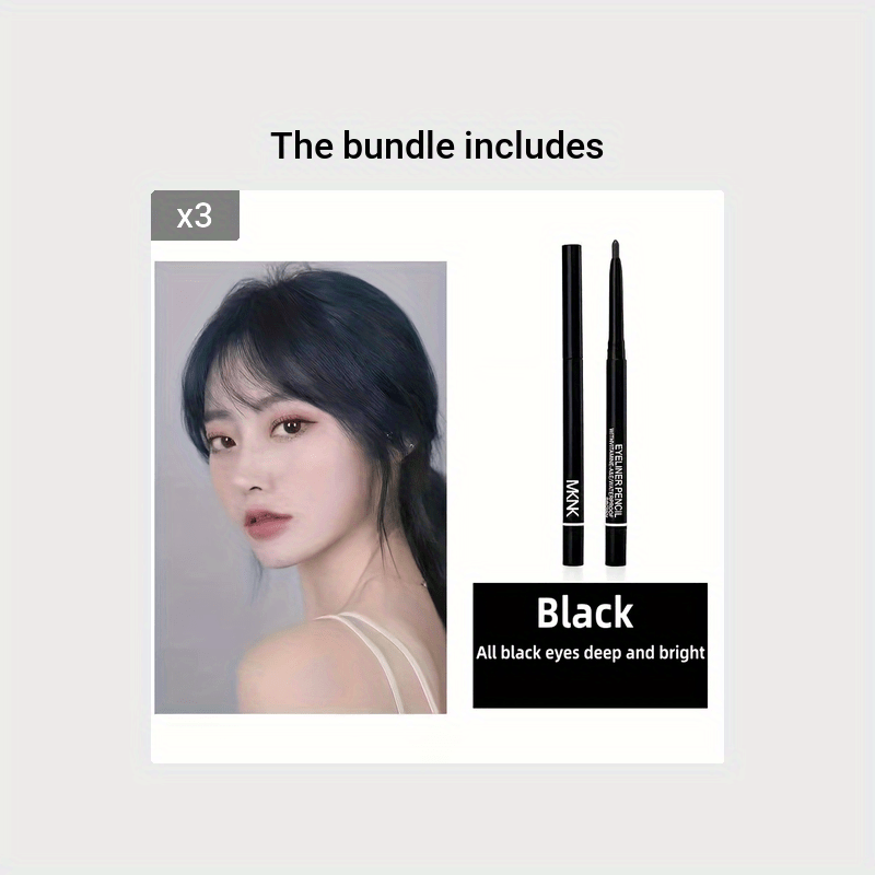Long-Lasting Vibrant Waterproof Eyeliner Pencil - High Pigment, Gentle on Eyes, Smudge-Proof, Easy to Apply, Cruelty-Free Makeup Tool for Women