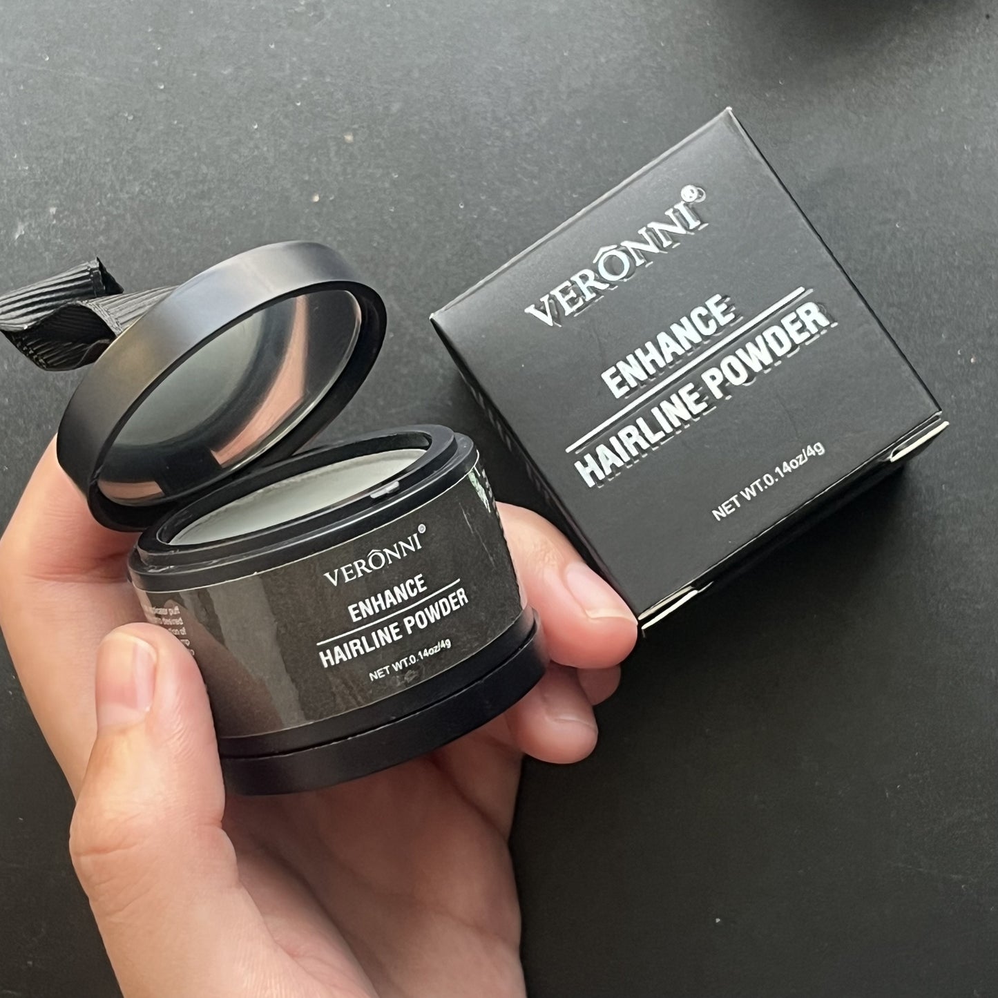 Hairline Shadow Powder, Stain-Proof, Instantly Conceal Hairline And Hair Root, Waterproof Hairline Powder Filler For Natural Look, with plant squalane