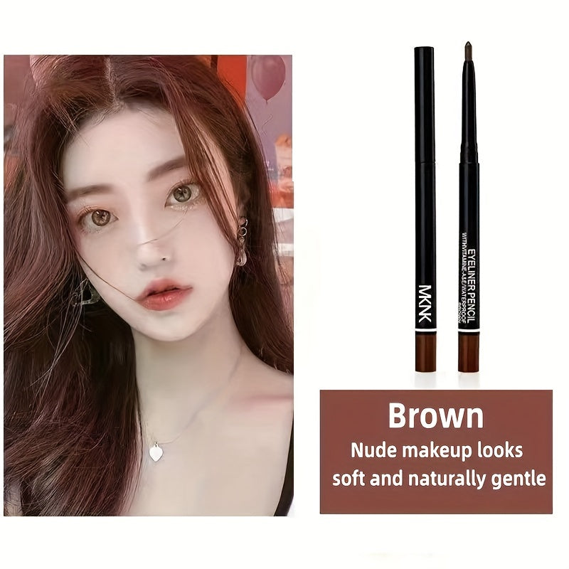 Long-Lasting Vibrant Waterproof Eyeliner Pencil - High Pigment, Gentle on Eyes, Smudge-Proof, Easy to Apply, Cruelty-Free Makeup Tool for Women