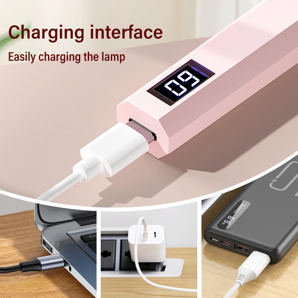 CNHIDS Portable Handheld Mini Nail Lamp For Gel Polish Quick Dry Flashlight Pen USB Nail Dryer Machine UV LED Nail Lamp