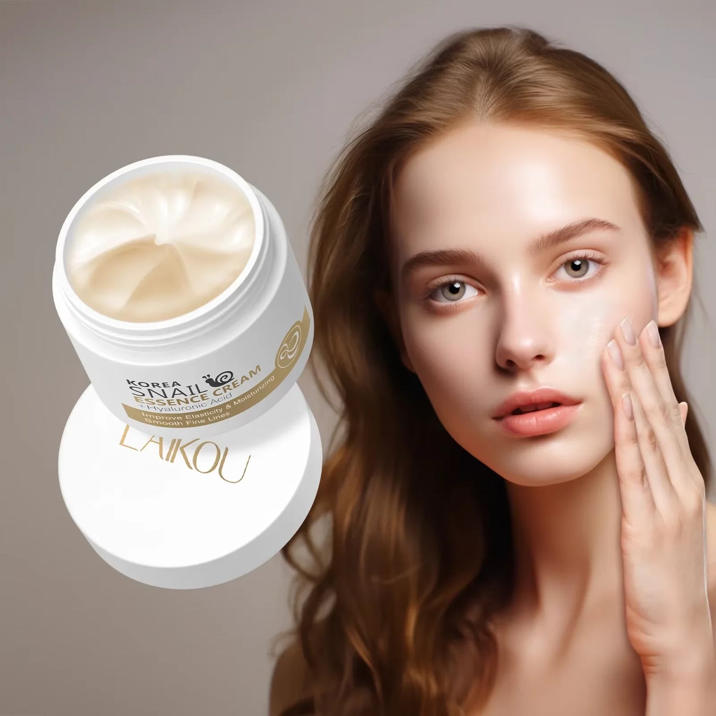 LAIKOU Snail Face Cream Anti-aging Moisturizer Reduce Wrinkle Fine Lines Lifting Firming Nourish Repair Damaged Skin 25g