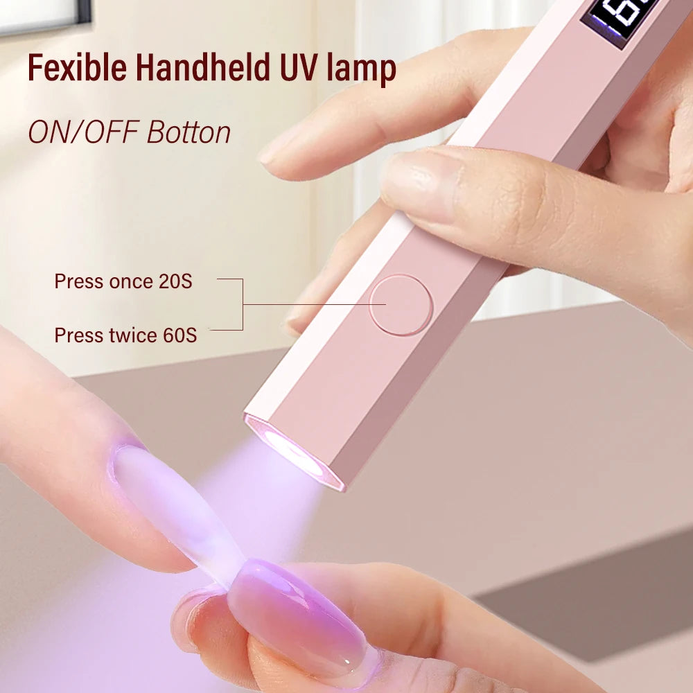 CNHIDS Portable Handheld Mini Nail Lamp For Gel Polish Quick Dry Flashlight Pen USB Nail Dryer Machine UV LED Nail Lamp