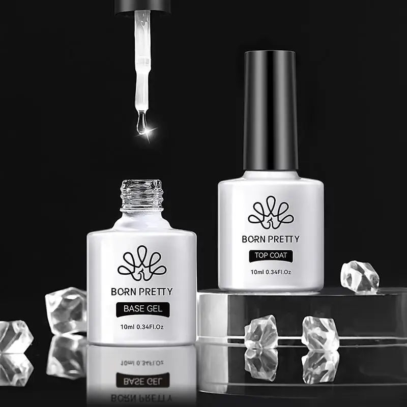 BORN PRETTY 3pcs Functional Gel Kit 10ml Base Gel Super Top Coat Acid-Free Primer for Semi Permanent UV Led Gel Varnish Soak Off