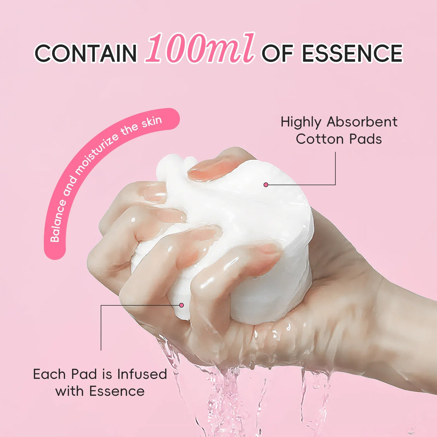 Japan Sakura Toner Pads 100ml 40pads Day Night Use Remove Makeup Cleanse Moisturize Face Care Hydrating Treatment Skin Care