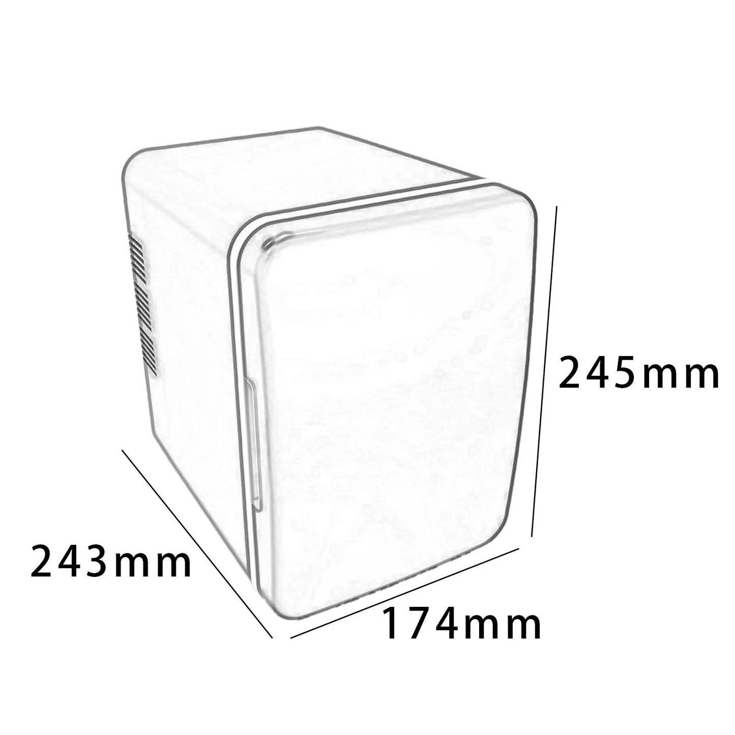 4L Mini Fridge Multi Use Cosmetics Fridge Desktop Small Portable Cooling Case for Outdoor Camping Picnic