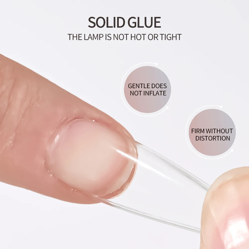 5ML Easy Stick Solid Nail Patch Gel No-Flowing Modelling Stick Tips Clear Nail Gel Gummy Adhesive Bond UV Nail Glue GY031&*