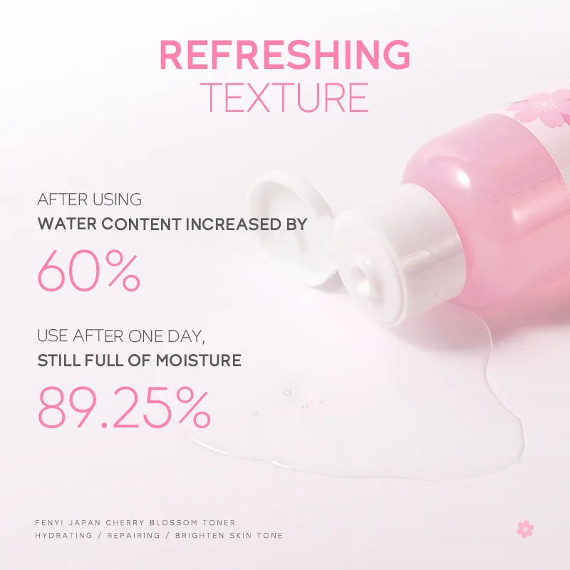 Sakura Face Toner Deep Hydrating Moisturizing Oil Control Shrink Pores Improve Dryness & Roughness Facial Skin Care Water 100ml