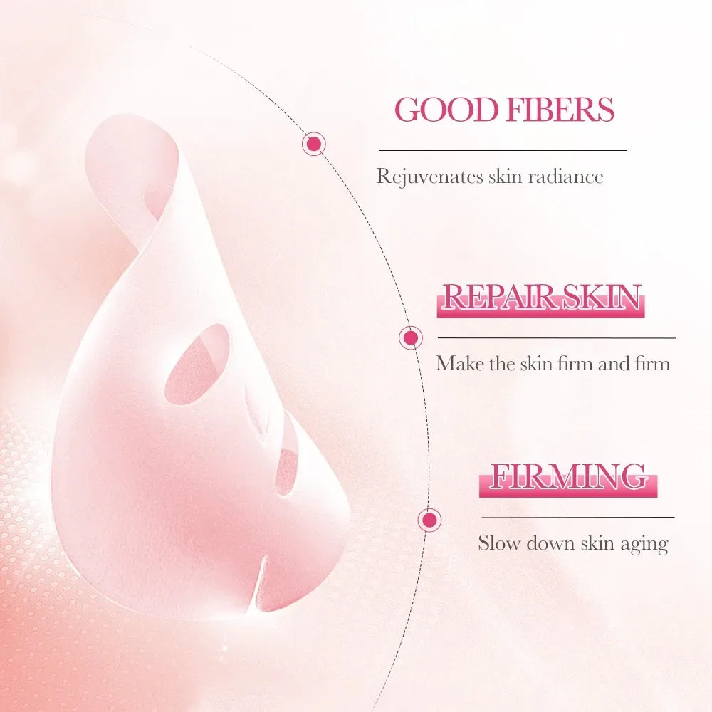 5/10 PCS Korean Snail Mucin Sheet Mask Hydrating Repair Brightening Anti-Aging Wrinkle Moisturizing Gel Face Mask for All Skin