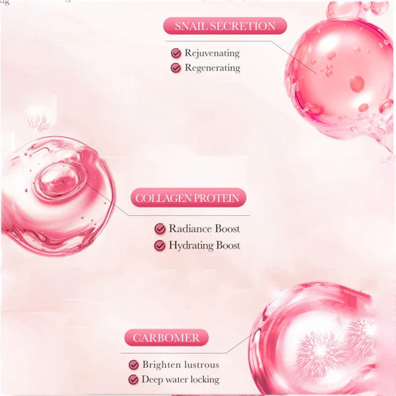 5/10 PCS Korean Snail Mucin Sheet Mask Hydrating Repair Brightening Anti-Aging Wrinkle Moisturizing Gel Face Mask for All Skin