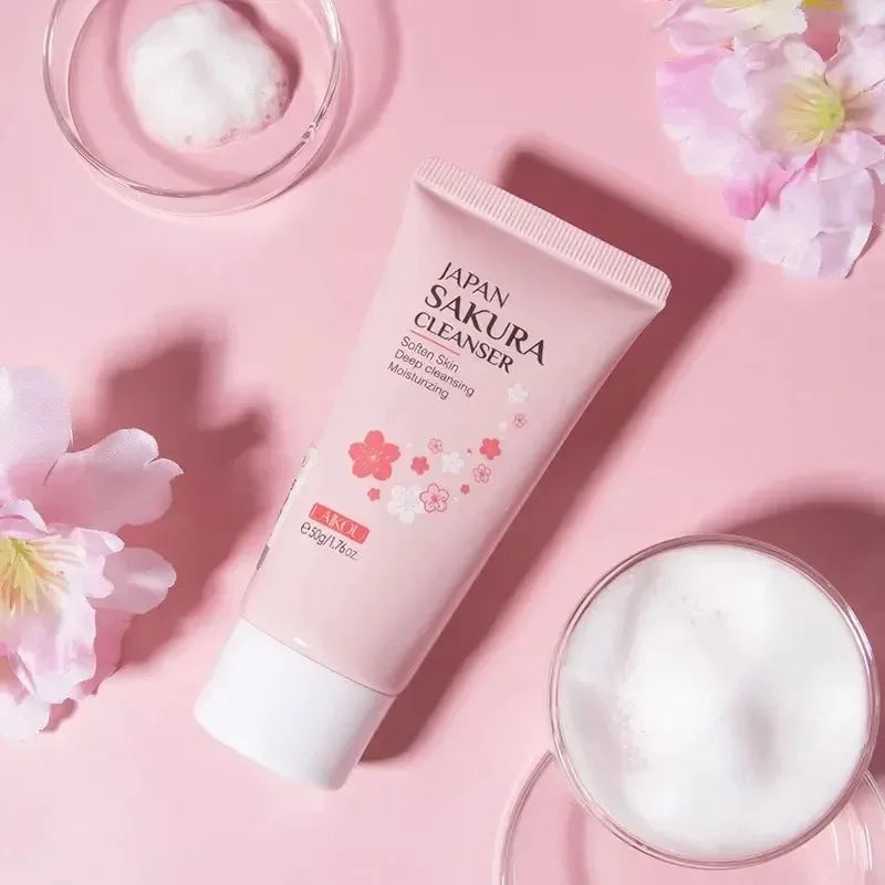 LAIKOU Facial Cleanser Foam Face Wash Remove Blackhead Moisturizing Shrink Pores Deep Cleaning Oil Control Skin Care 50g