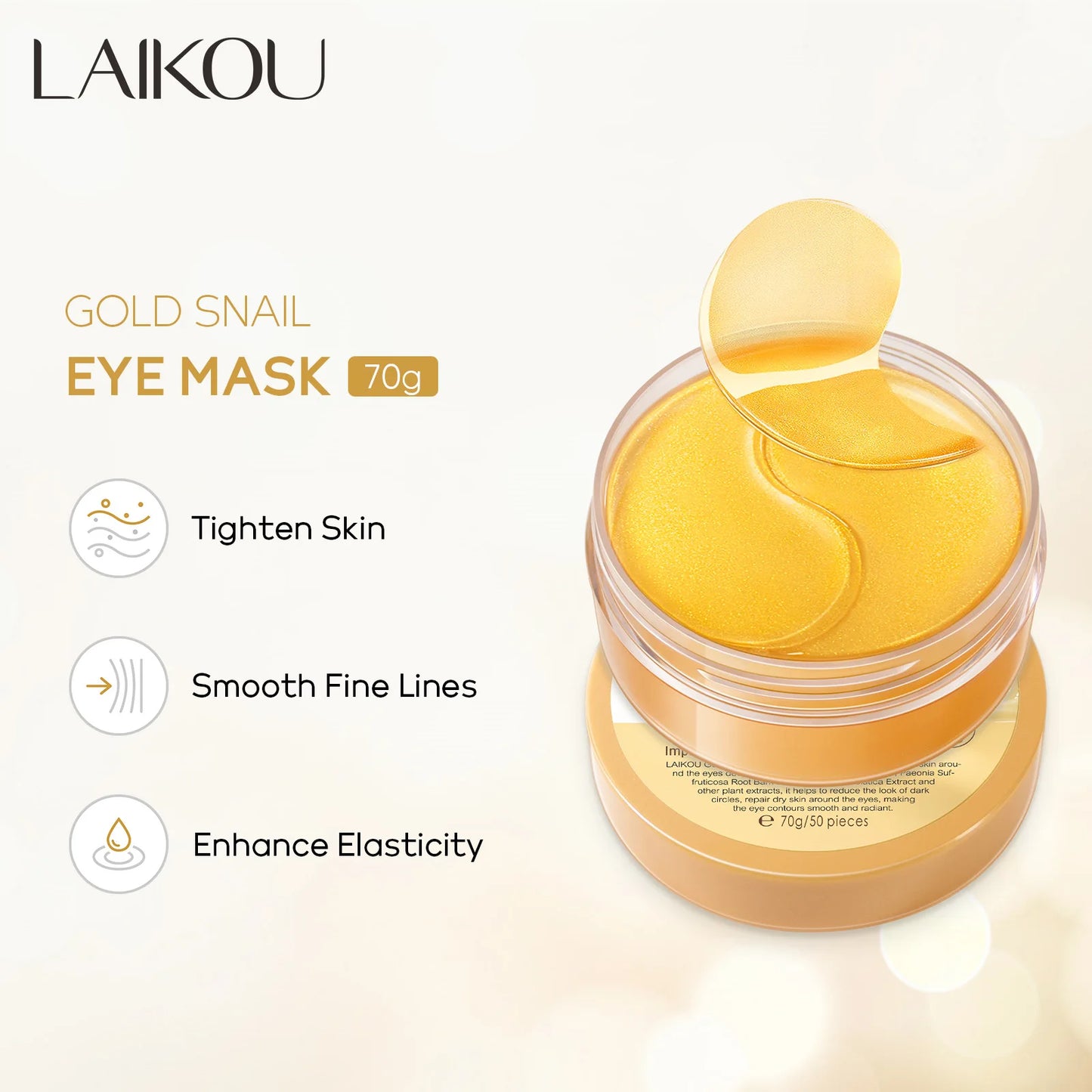LAIKOU Japan Sakura or Snail Eye Mask Fade Dark Circles Hydrating Moisturizing Care Eyes Mask Face Care Product