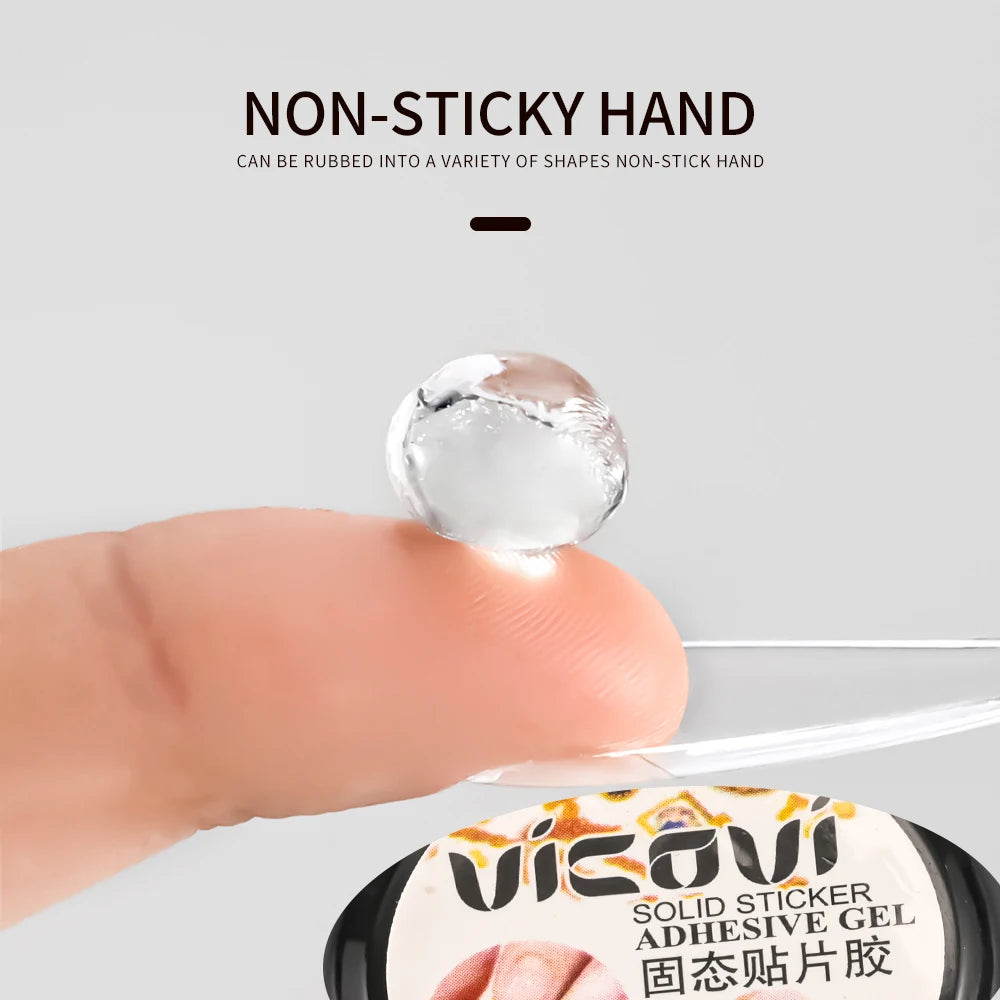 5ML Easy Stick Solid Nail Patch Gel No-Flowing Modelling Stick Tips Clear Nail Gel Gummy Adhesive Bond UV Nail Glue GY031&*