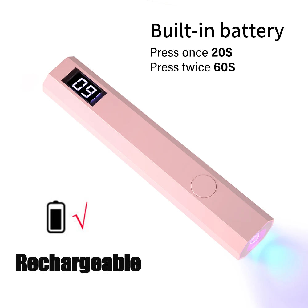 CNHIDS Portable Handheld Mini Nail Lamp For Gel Polish Quick Dry Flashlight Pen USB Nail Dryer Machine UV LED Nail Lamp