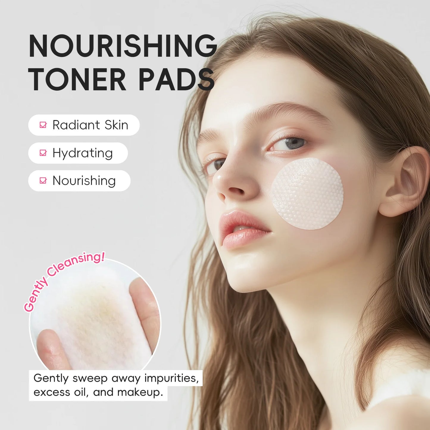 Japan Sakura Toner Pads 100ml 40pads Day Night Use Remove Makeup Cleanse Moisturize Face Care Hydrating Treatment Skin Care