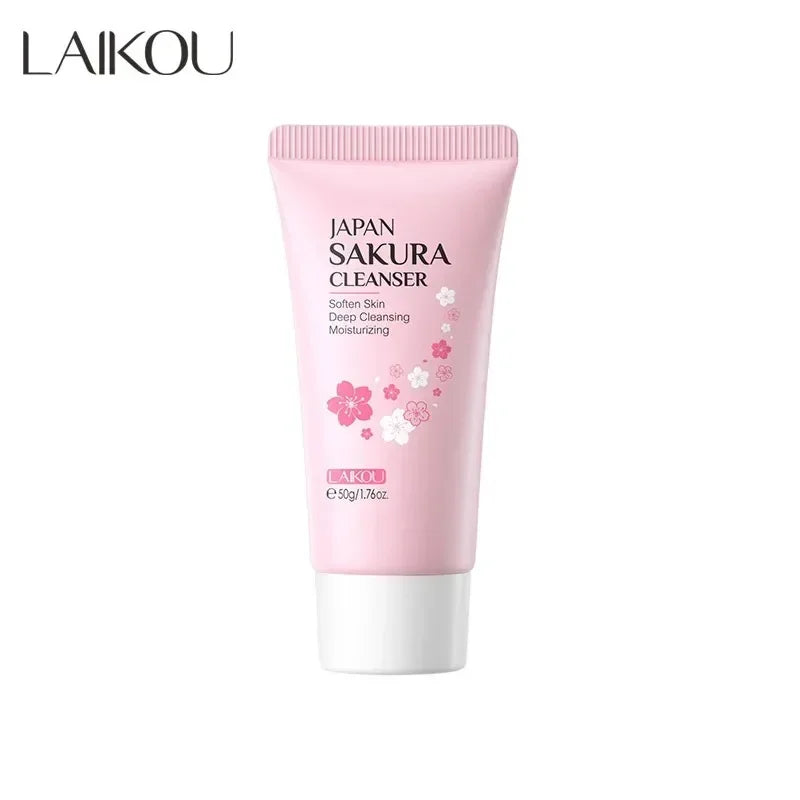 LAIKOU Facial Cleanser Foam Face Wash Remove Blackhead Moisturizing Shrink Pores Deep Cleaning Oil Control Skin Care 50g