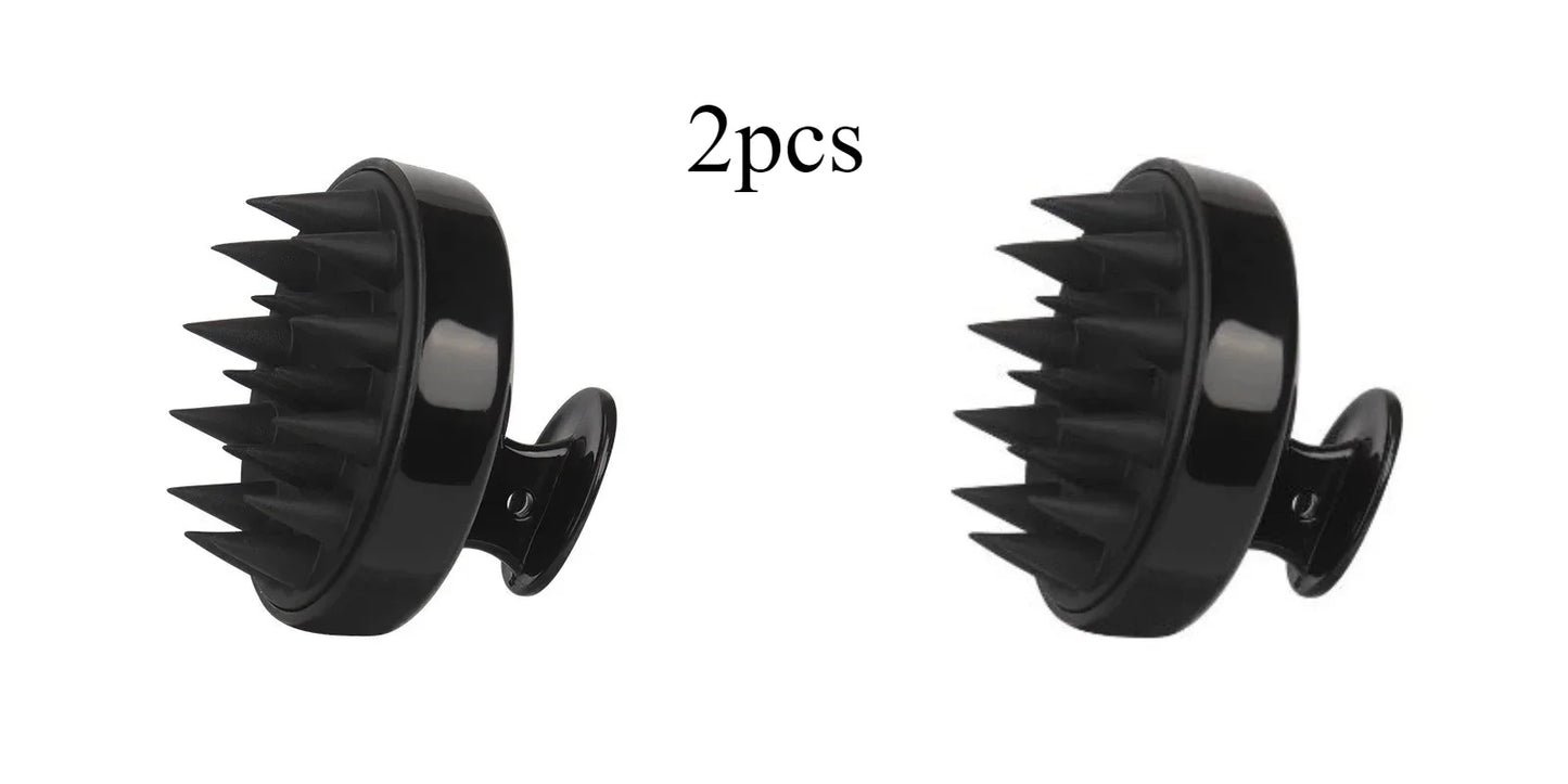 2-in-1 Silicone Scalp Massager & Shampoo Brush - Painless Hair Growth Stimulator for Shower, Gentle Head Spa Tool