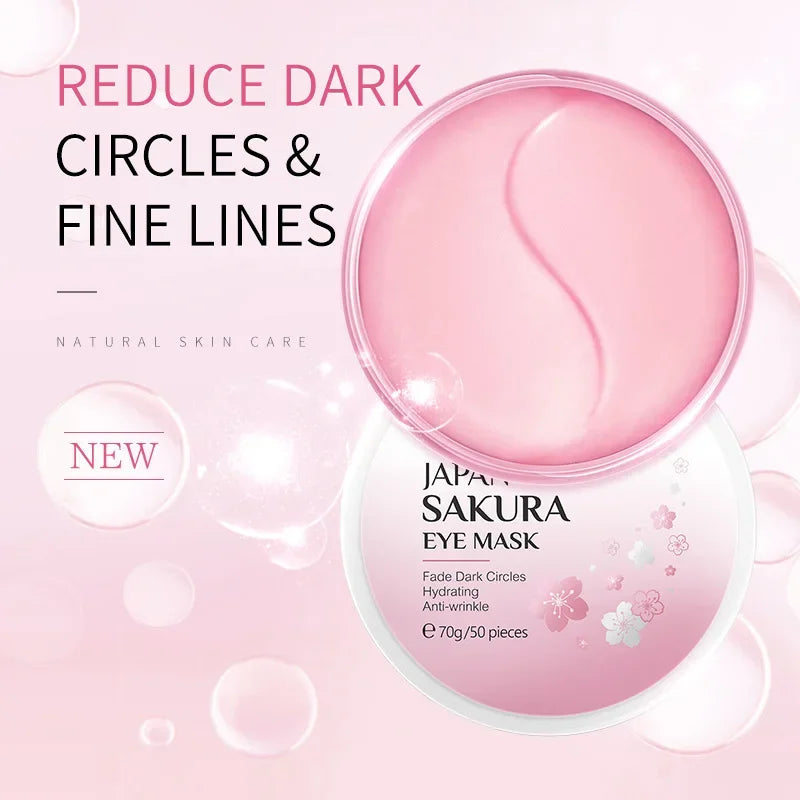 LAIKOU Japan Sakura or Snail Eye Mask Fade Dark Circles Hydrating Moisturizing Care Eyes Mask Face Care Product