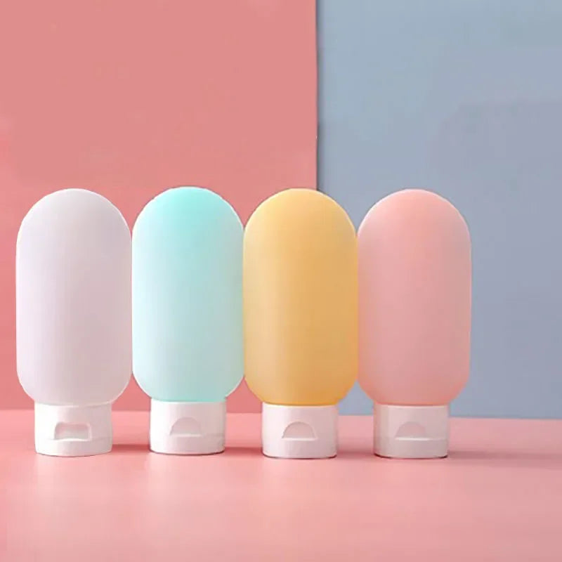 4Pcs/Set Refillable Bottle 60ml Soft Lotion Container Squeeze Tube Empty Bottle Portable Travel Shampoo Bottle