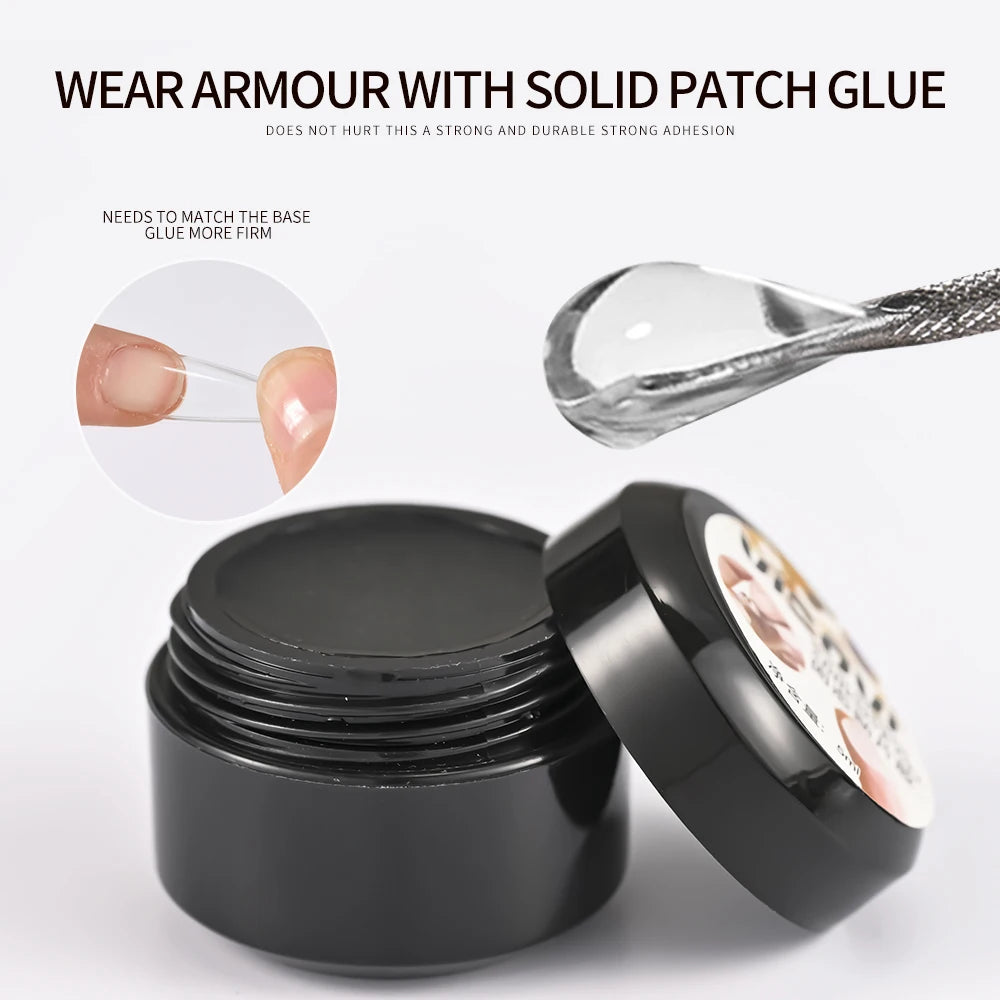 5ML Easy Stick Solid Nail Patch Gel No-Flowing Modelling Stick Tips Clear Nail Gel Gummy Adhesive Bond UV Nail Glue GY031&*