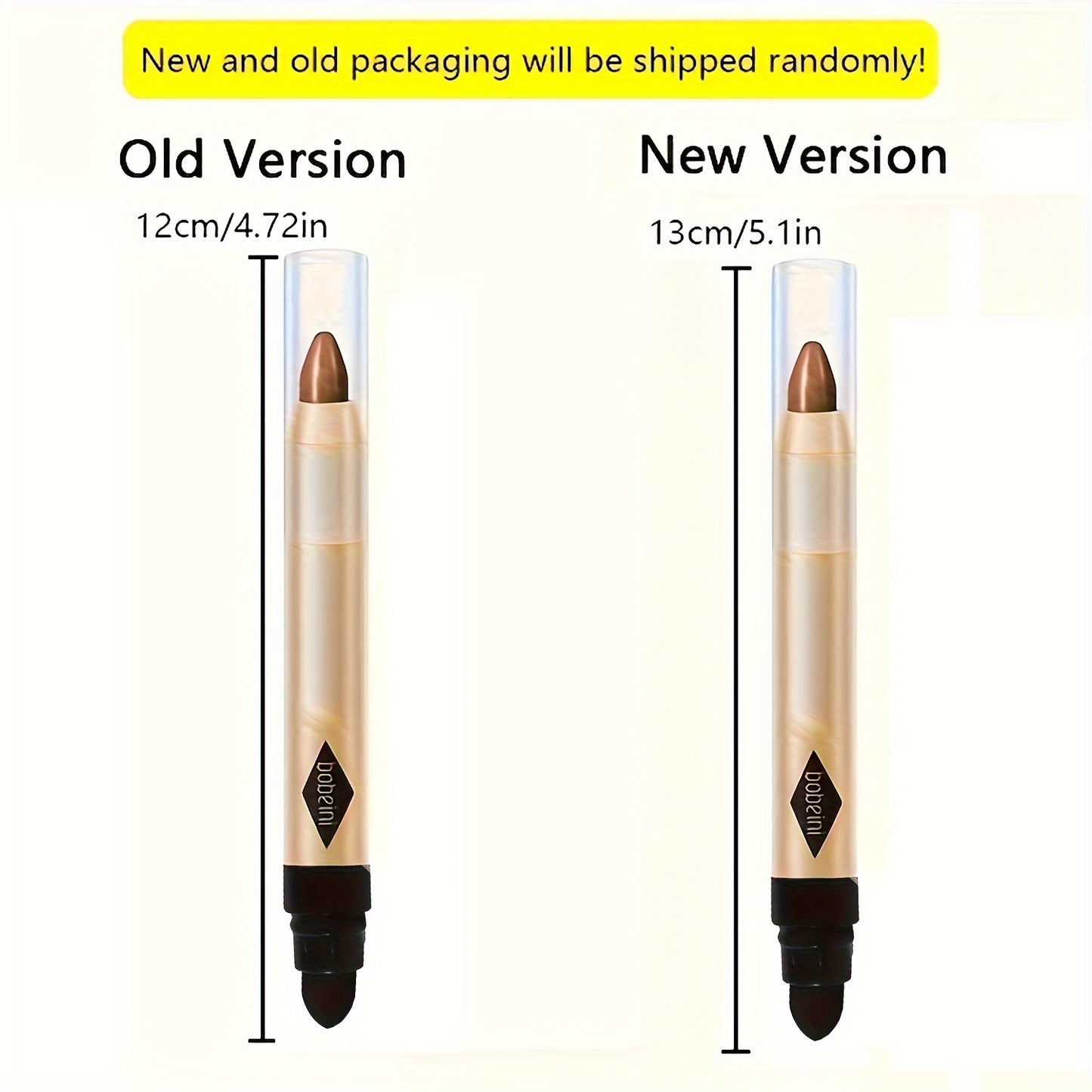 Double-Headed Shimmer Eyeshadow Stick - Glitter Highlighter, Contouring, Brightening, Lazy Makeup - Plant Squalane Formula, Moisturizing, Long-Lasting, Easy to Use