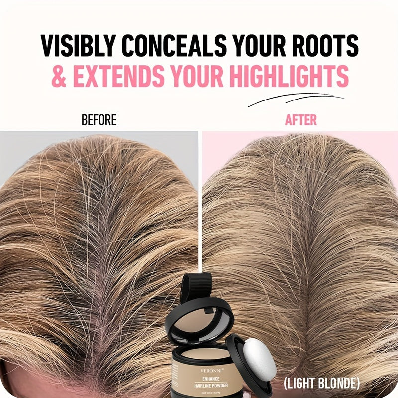 Hairline Shadow Powder, Stain-Proof, Instantly Conceal Hairline And Hair Root, Waterproof Hairline Powder Filler For Natural Look, with plant squalane