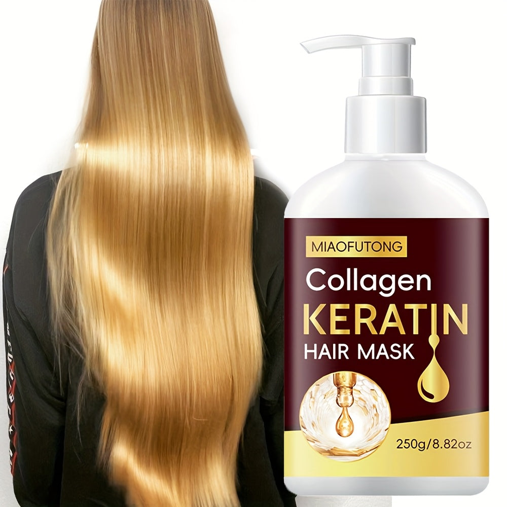 [Collagen Hair Mask] 7-in-1 Collagen Hair Mask | Deep Conditioning for Dry and Damaged Hair, Softening - Enriched with Rosemary Oil, Castor Oil, Batana Oil, Pumpkin Seed Oil, Peppermint Oil, Biotin, Keratin, Anti-Split Ends a