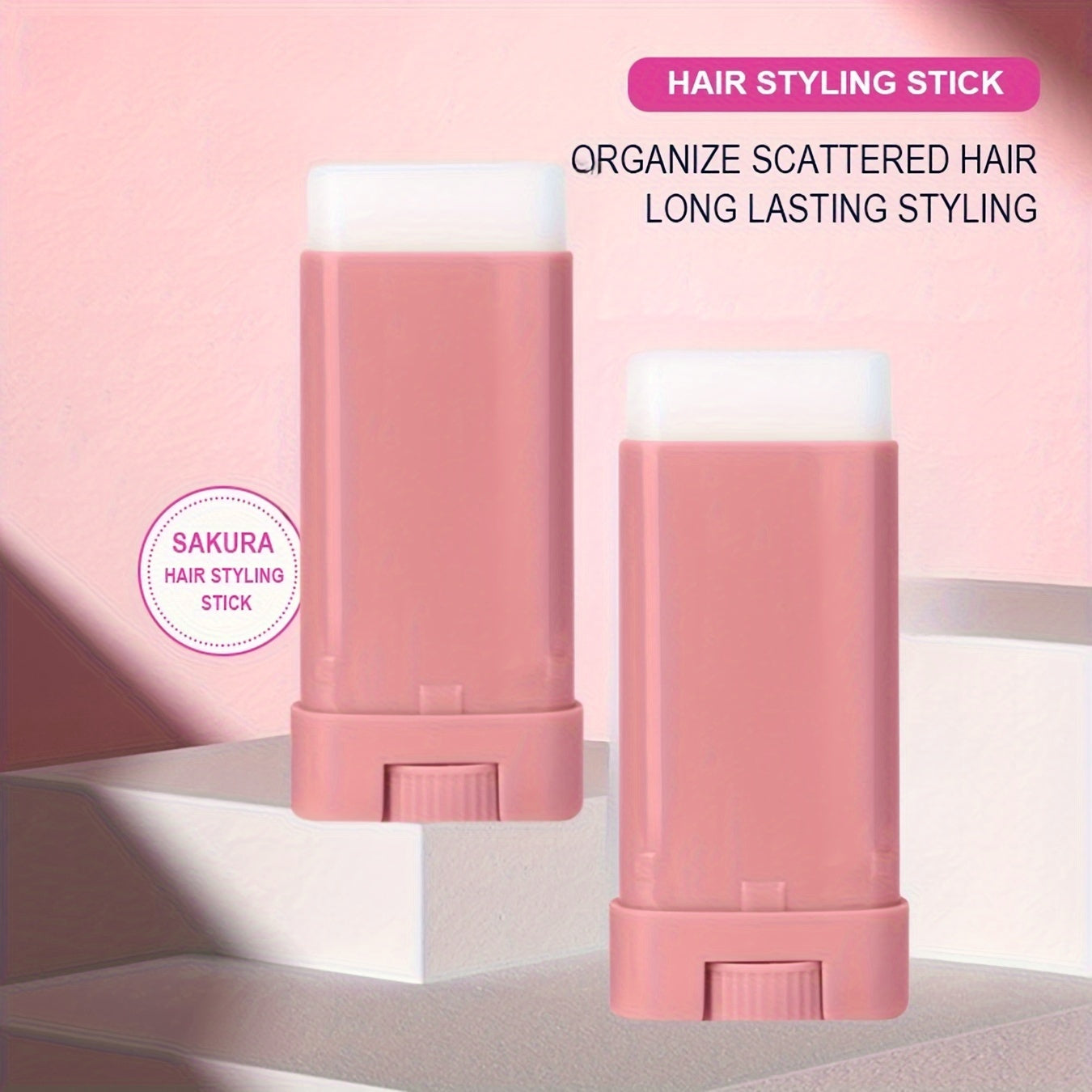 [Cherry Blossom Hair Wax] Long-lasting Hold Cherry Blossom Scented Hair Wax Styling Stick 15g | Natural Fragrance, Volumizing Shine for Men and Women - Universal Holiday Gift